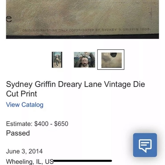 Vintage die cut DREARY LANE by Sydney Griffin - Picture 9 of 10